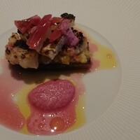 パトゥ - 淡路産はもの炙り 焼きなす 赤玉ねぎソース