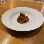 f - 桜豚のグリル、重兵衛トマト､栄螺、蕗の薹の