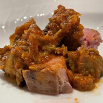 f - 桜豚のグリル、重兵衛トマト､栄螺、蕗の薹の