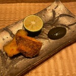 Hakuun - 兵庫但馬の松茸と鮑のフリット　肝醤油