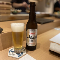 難波 鮨 よこ田 - スーパードライ小瓶