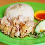 Hainanese chicken rice (steamed)