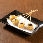 Raw wheat skewer cutlet dengaku style