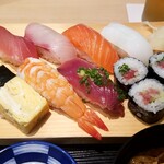 Sushi Shunsai Ishikawa - にぎり７貫＋巻物