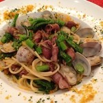 D'ORO - ホタルイカ、アサリ、チンゲン菜花、カラスミ スパゲティ