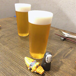 中華 本田 - 生ビールは薄い口のグラス
            品があります