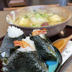 うどんそば工房 優庵 - 天むす、おにぎり、梅じそおろしうどん 餅TP