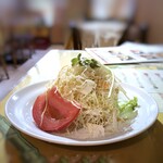 Suriranka Fukuoka - ◆セットのサラダ・・キャベツ多めですけれど、ドレッシングの味わいは好み。