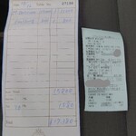 シャトー　ラ・パルム・ドール - 今回の伝票とカード決済レシート