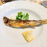 La Brianza - 徳島県産子持ち鮎。子持ち鮎だなんてすごい希少なお料理いただけて幸せ☆ありがとうございます!!  ふっくらしていてプチプチの卵のところもとっても美味しかったです(๑´ڡ`๑)