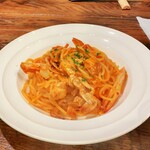 IL Compagno - パスタ・ワタイガニのトマトクリーム・大盛。1350+200円