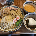 拉麺酒房 熊人 - 春・夏限定「焼豚つけ麺」麺３種盛