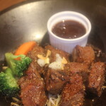 焼肉ホルモン金龍 - 陶板焼きステーキ(150g)＋ライス・スープセット