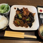 醤 - 豚ロース黒酢豚定食…税込1050円