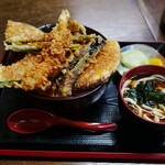 こいずみ食堂 - 海老入り野菜天丼