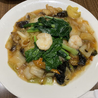 天津飯店 本店 - 海鮮あんかけ焼きそば　¥1,300