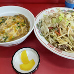 丸八ラーメン - チャンポンとミニ親子丼