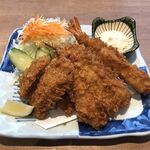 富山湾食堂 - 本日の魚フライ盛合せ