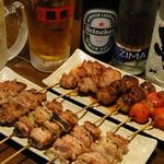 Assorted Yakitori (grilled chicken skewers) 10 pieces
