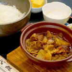 Stewed beef tendon set meal