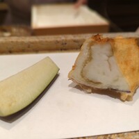 日本橋 蕎ノ字 - 生のナスとナスの天ぷら