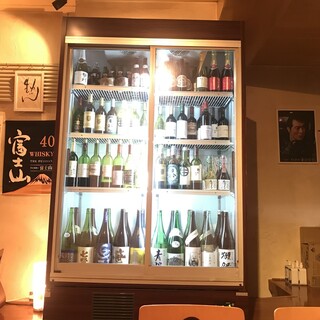 A wide selection of Koshu wine, local sake, and authentic shochu