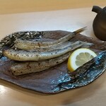 錦はたなか - 自家製ニギスの干物です