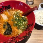 ラー麺 ずんどう屋 - 元味ラーメン¥746＋税とライス￥91＋税
