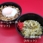 Ramen Hakke - みに高菜炒飯・ちゃーしゅー丼　各300円