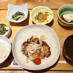 Obanzai Aburiyaki Sake Nana - 本日のおすすめ御膳（鶏の味噌焼き）