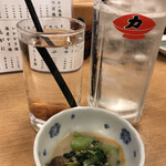 第二力酒蔵 - 麦焼酎お湯梅　麦焼酎ソーダ