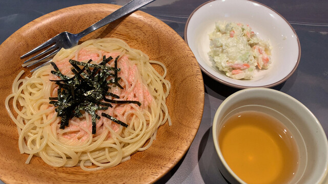 たらこソースシシリー風スパゲティをいただきました(^｡^)500円