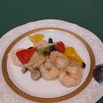 馨林 - 海老と季節野菜炒め