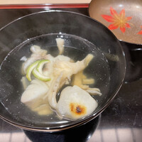 八寸 - 丼で飲みたい！！鯛と焼き餅入ったお椀。