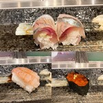 寿司安 - 鯵、南蛮海老、イクラ