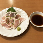 紅葉亭 - とりわさび500円。この日のオススメから