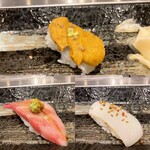 寿司安 - ウニ、本鮪の大トロ、まいか