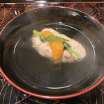 割烹 新多久 - お椀は小皮煮という郷土料理