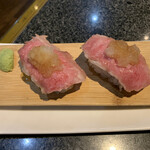 あみやき亭 - 国産黒毛和牛大トロ寿司