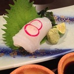 鯖一本店 - 甲イカ（明石）造り￥６００
