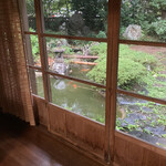 そば玄 藪椿 - 店内からの庭の様子