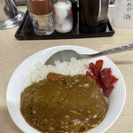 ホーチャン - 『カレーセット￥730』 ※ミニカレー＆かけそばの組み合わせ 『かき揚げトッピング￥150』 『マカロニサラダ￥250』