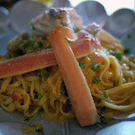 本ズワイガニのパスタ（トマトクリーム）～☆