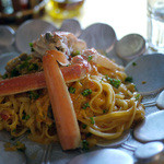 本ズワイガニのパスタ（トマトクリーム）～☆