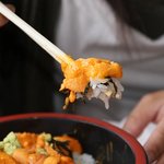 味処マルテン佐藤食堂しゃこたんなべ - うに丼アップ