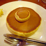 珈琲家 - ホットケーキ１枚上から