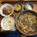 ひろ舞 - 山菜うどん定食　800円税込  R4.10.14