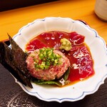 神楽坂ささ木 - ⚫国産生まぐろ鉄火ネギトロ丼　生まぐろは甘く