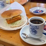 コメダ珈琲店 - フィッシュフライバーガー＆コメダブレンド