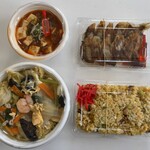 焼き芋専門店 なにわya - 五目ラーメン＆チャーハン＆薄皮餃子2人前＆麻婆豆腐